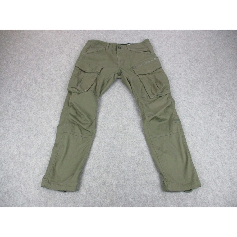 G-Star RAW Pants Men 34x32 Green Cargo Utility Outdoor Canvas Stretch Straight